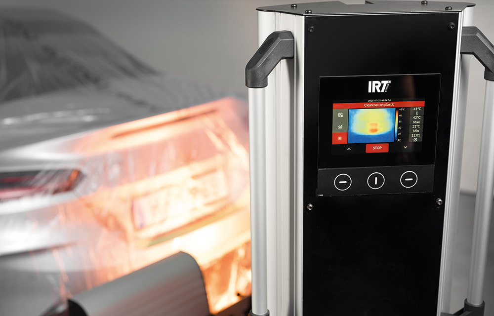 Closeup of thermal camera display on TCR